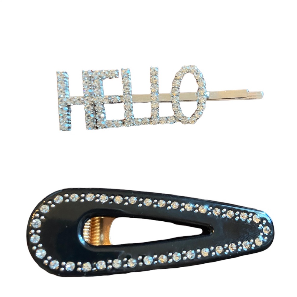 Set of 2 Rhinestone Hair Barretts